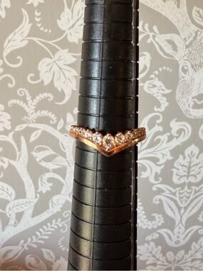 Pandora Timeless Wish Floating Pavé Ring Size 7 Rose Gold Plated w/ CZ Stones